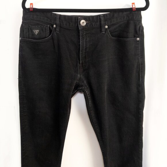 GUESS Black Jeans Size 34 x 34 Slim Tapered Denim Women's Casual Neutral Classic - Picture 4 of 9